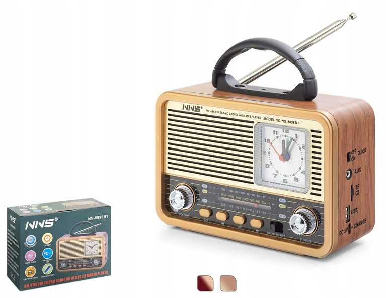 Kitchen Clock Radio Portable FM Rechargeable with Bluetooth USB Manufacturer code 5904865538010