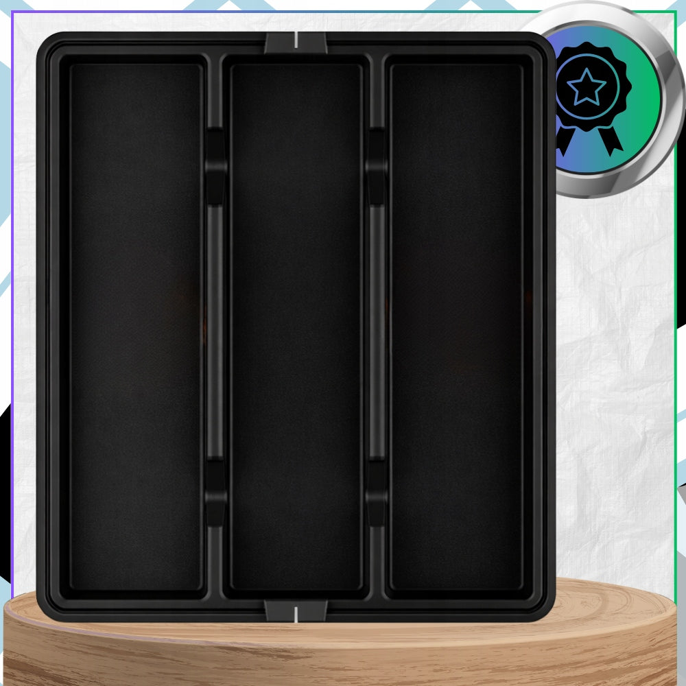 Kitchen Drawer Cutlery Sliding Organizer Cartridge Black Partitions Number of pieces 1 pcs