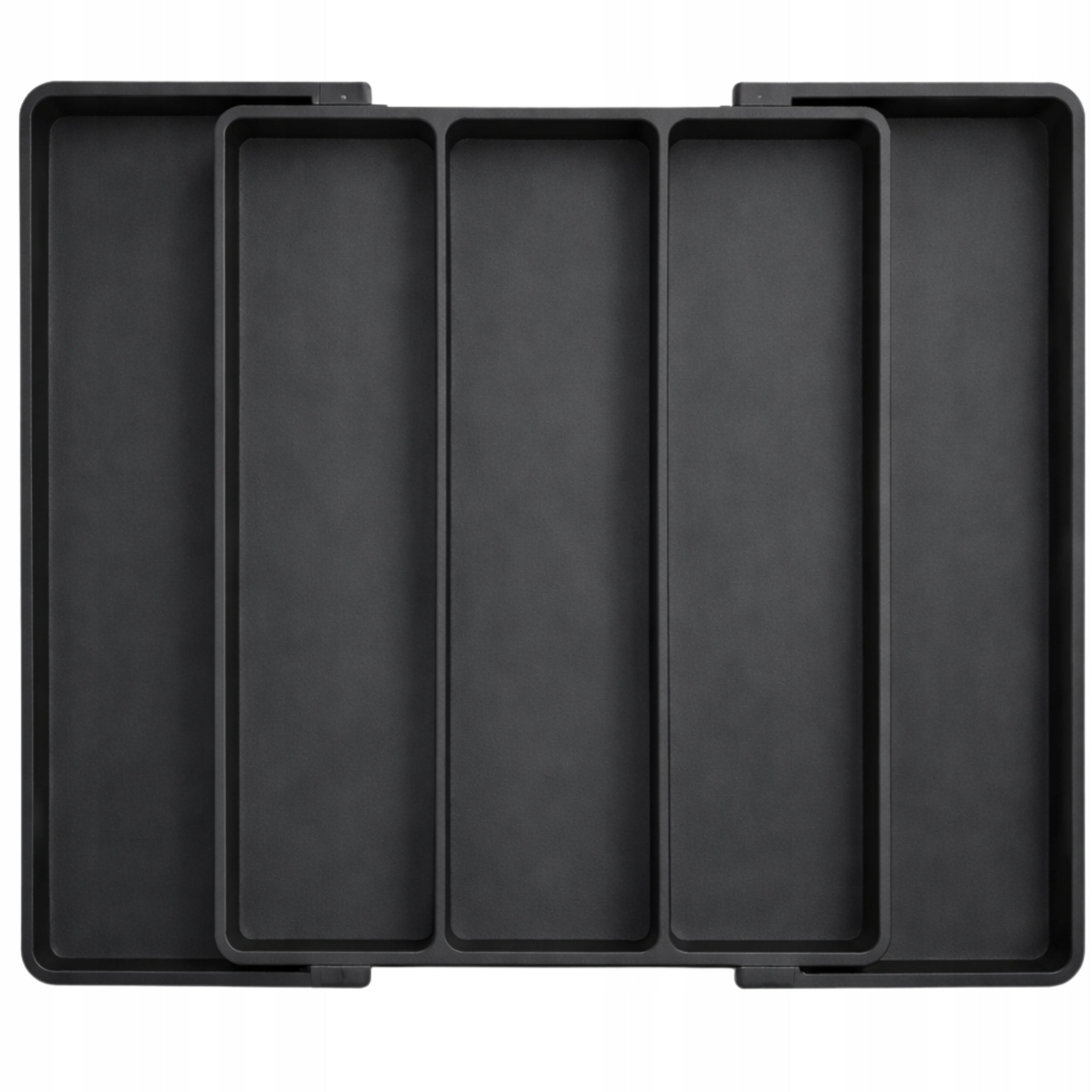 Kitchen Drawer Cutlery Sliding Organizer Cartridge Black Partitions