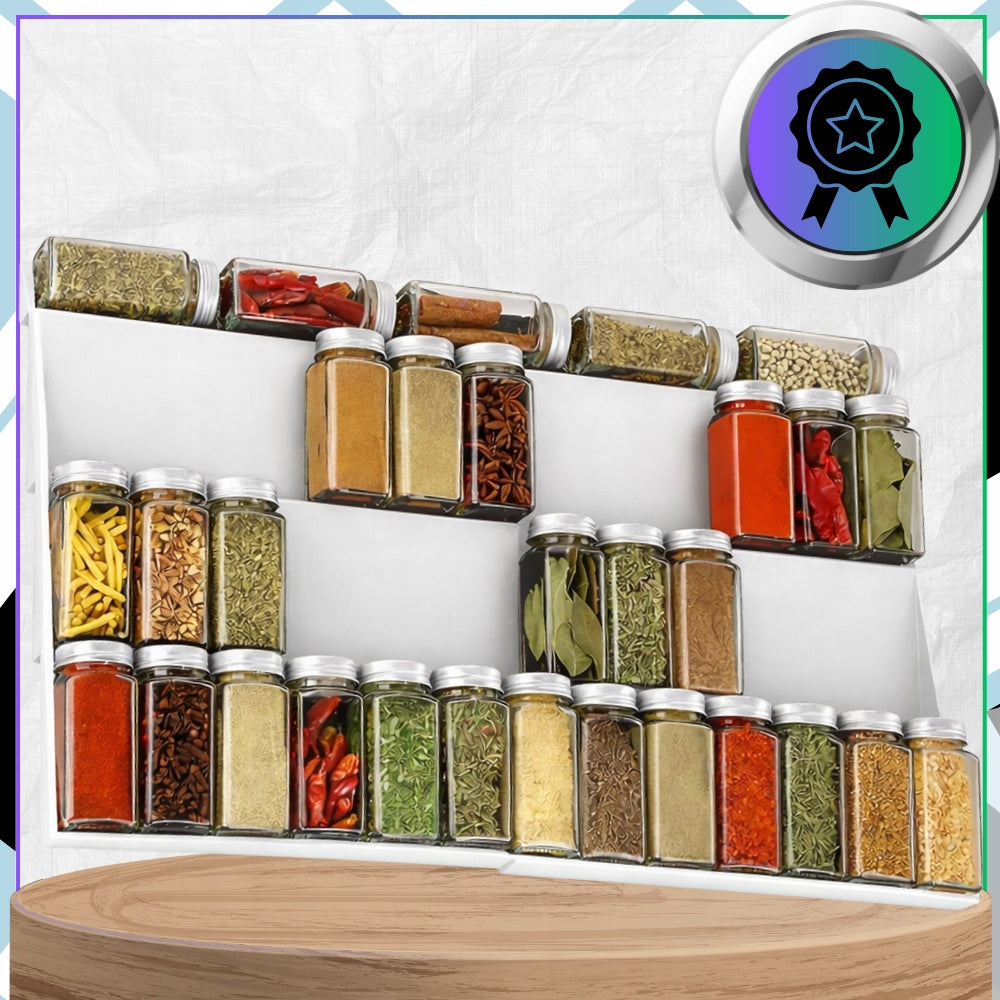 Kitchen Drawer Organizer for Spices Refill Box Extendable White Reinforcement type plastic