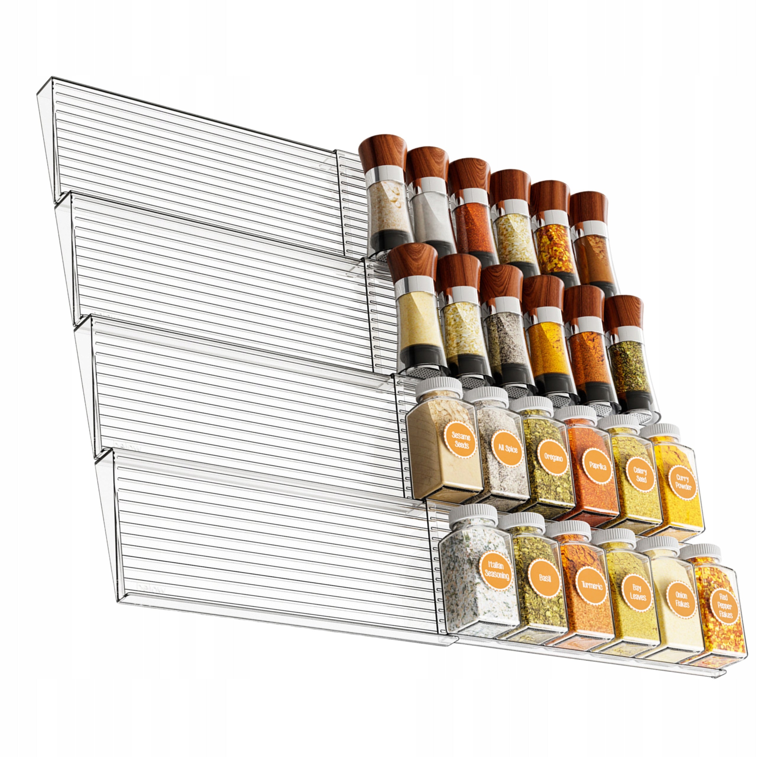 Kitchen Drawer Refill Jar Box Spice Organizer Plastic Manufacturer code 4 Poziomowy Wkład Do Szafki Na Przyprawy