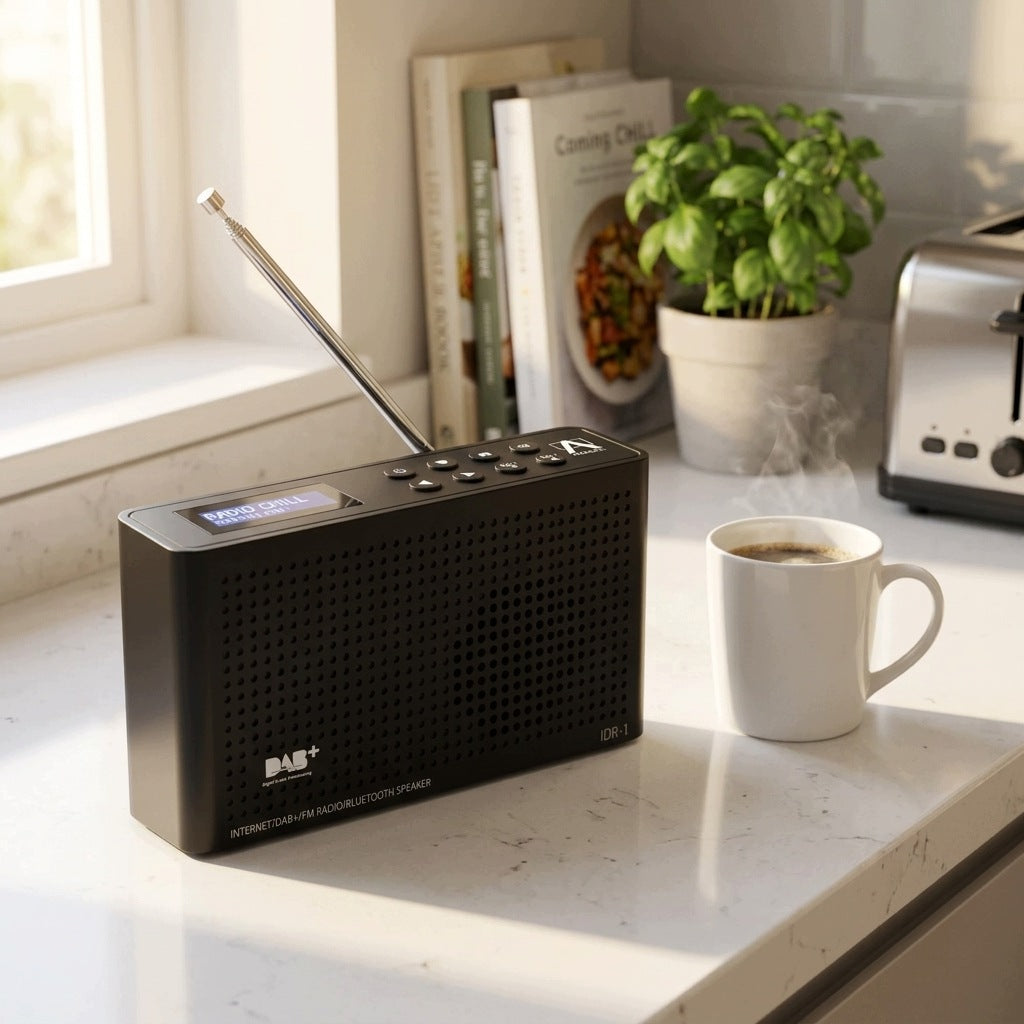 Kitchen Radio Portable Internet Digital Bluetooth for Rechargeable Battery Packaging status original