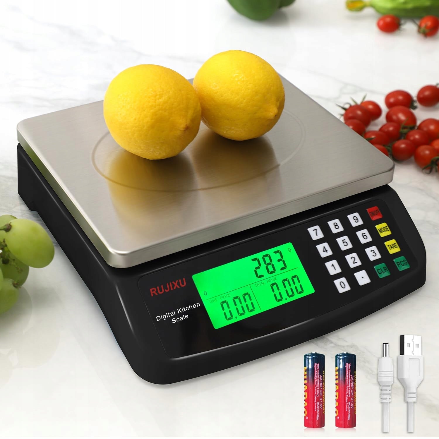 Kitchen Scale Electronic 30kg LCD Steel Tara PCS Precision