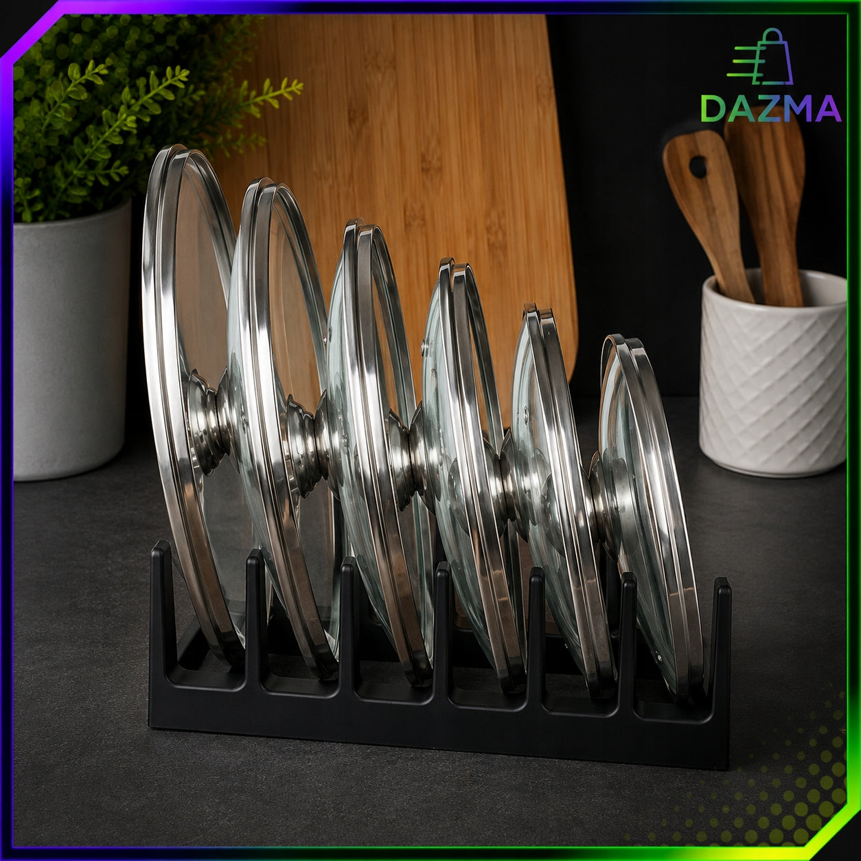 Kitchen Stand Lid Plates Kitchen Organizer Cabinet Compartment Length 28 cm