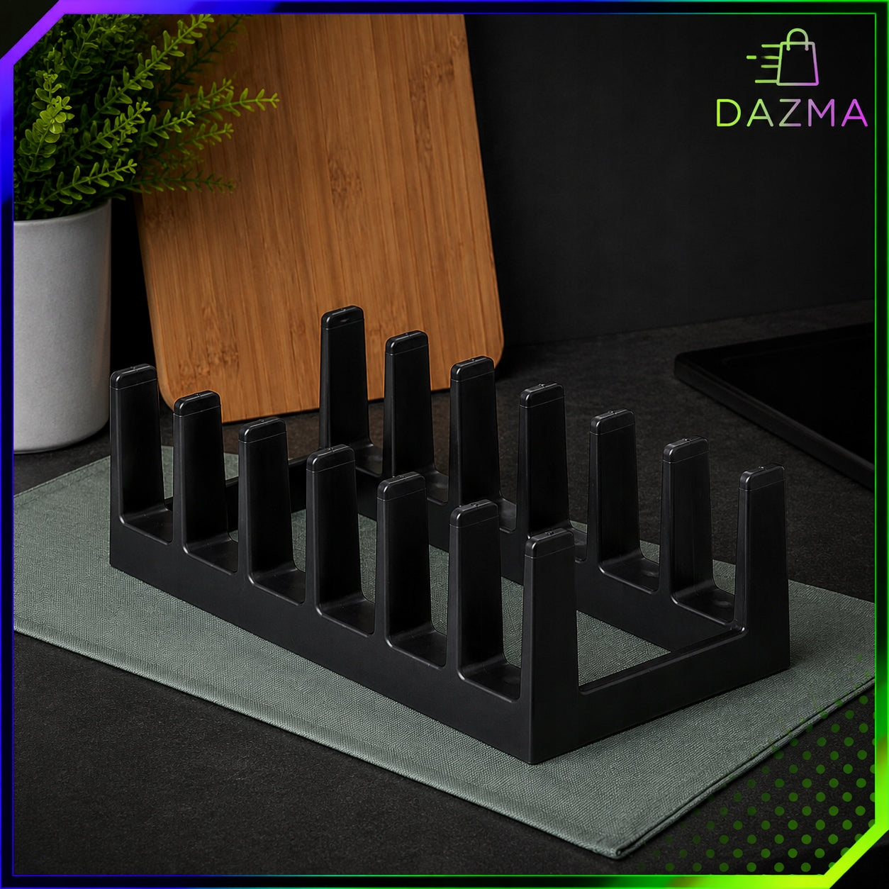Kitchen Stand Lid Plates Kitchen Organizer Cabinet Compartment Packaging status original
