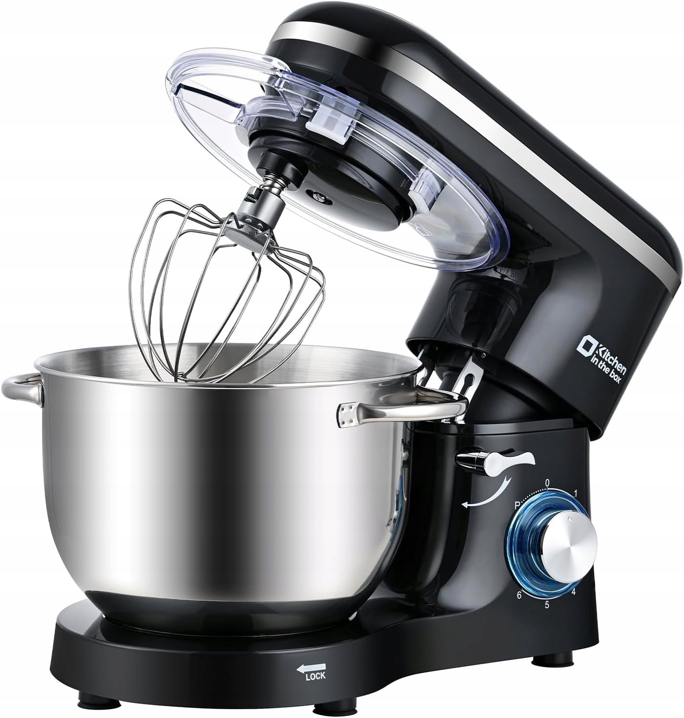 Kitchen in the box Planetary Robot 6,2L 1400W Cake Machine Black