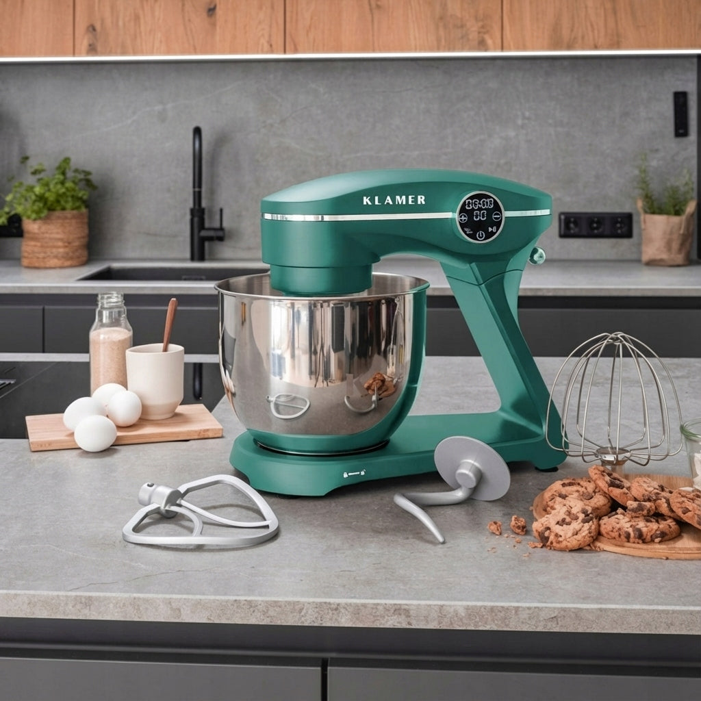 Kitchen mixer KLAMER 1800W, dough kneading machine with 6-liter bowl Packaging status original