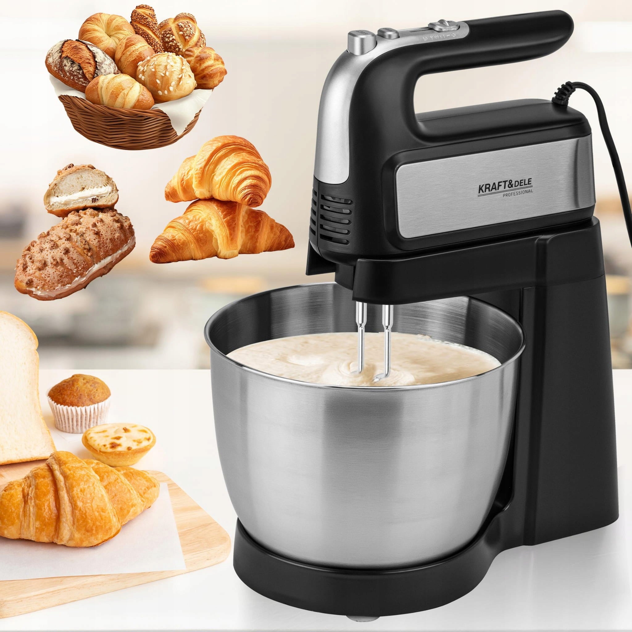 Kitchen mixer with bowl 1000W 4,5L KRAFT&DELE KD4141 Manufacturer code KD4141