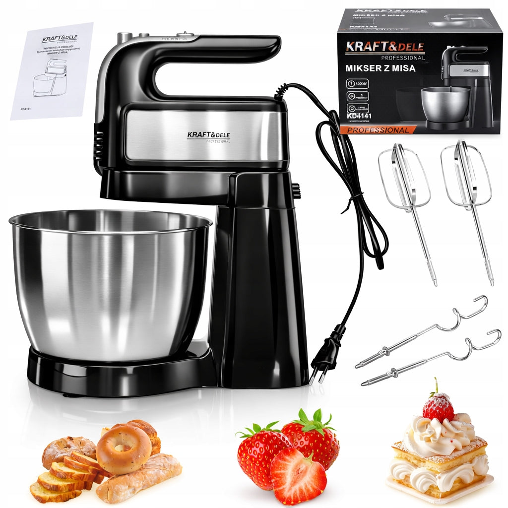 Kitchen mixer with bowl 1000W 4,5L KRAFT&DELE KD4141 Packaging status original