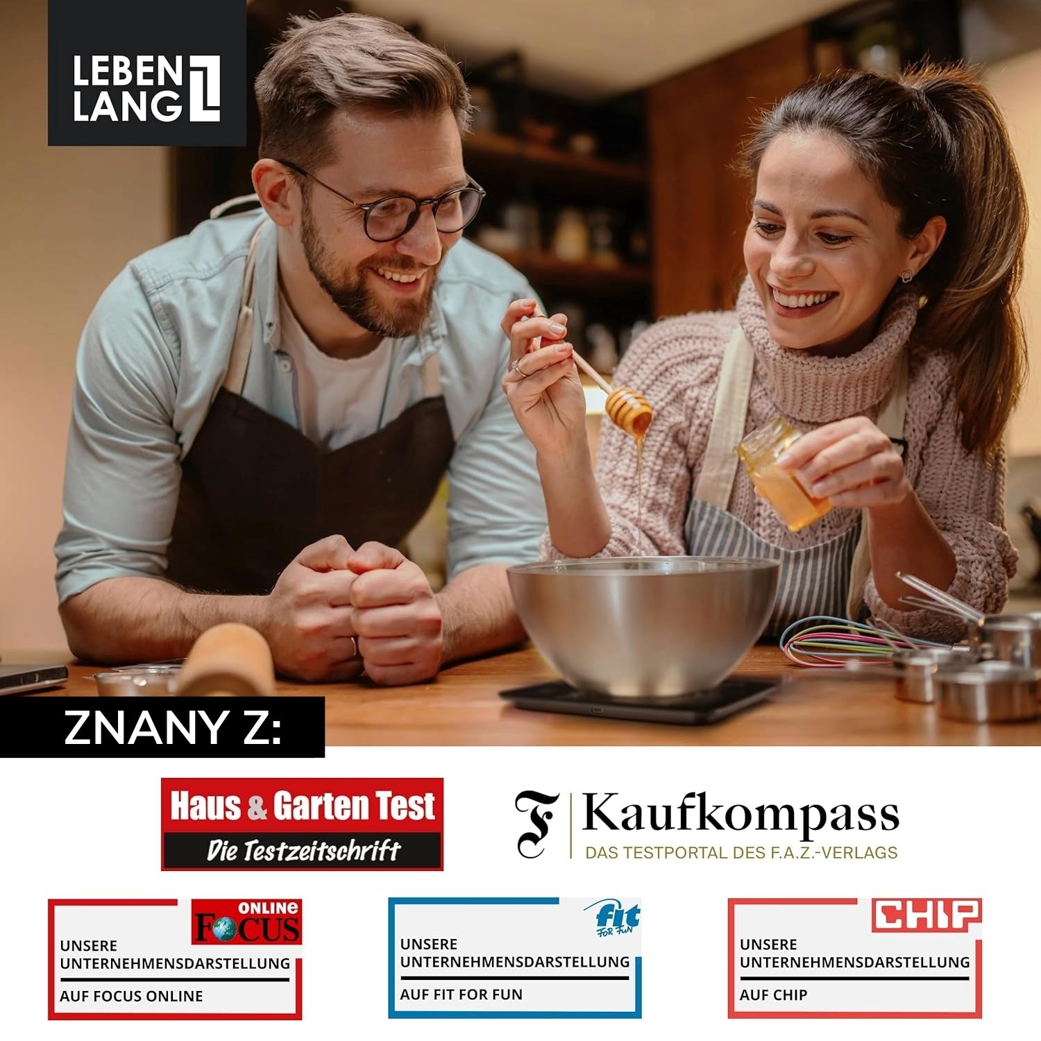Kitchen scale ELECTRONIC PRECISION LEBENLANG waterproof USB 10kg TARA Dominant color black