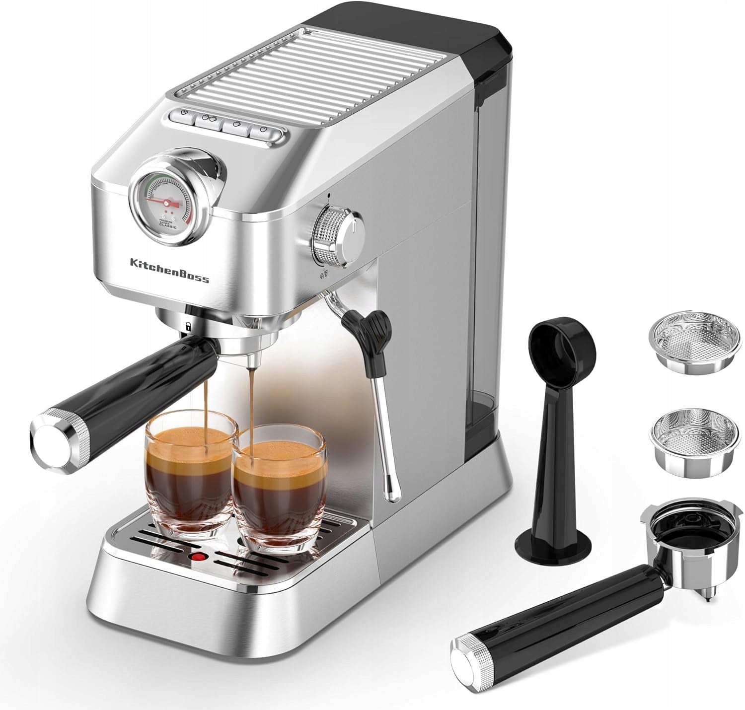 KitchenBoss Espresso machine G550 1350 W Silver