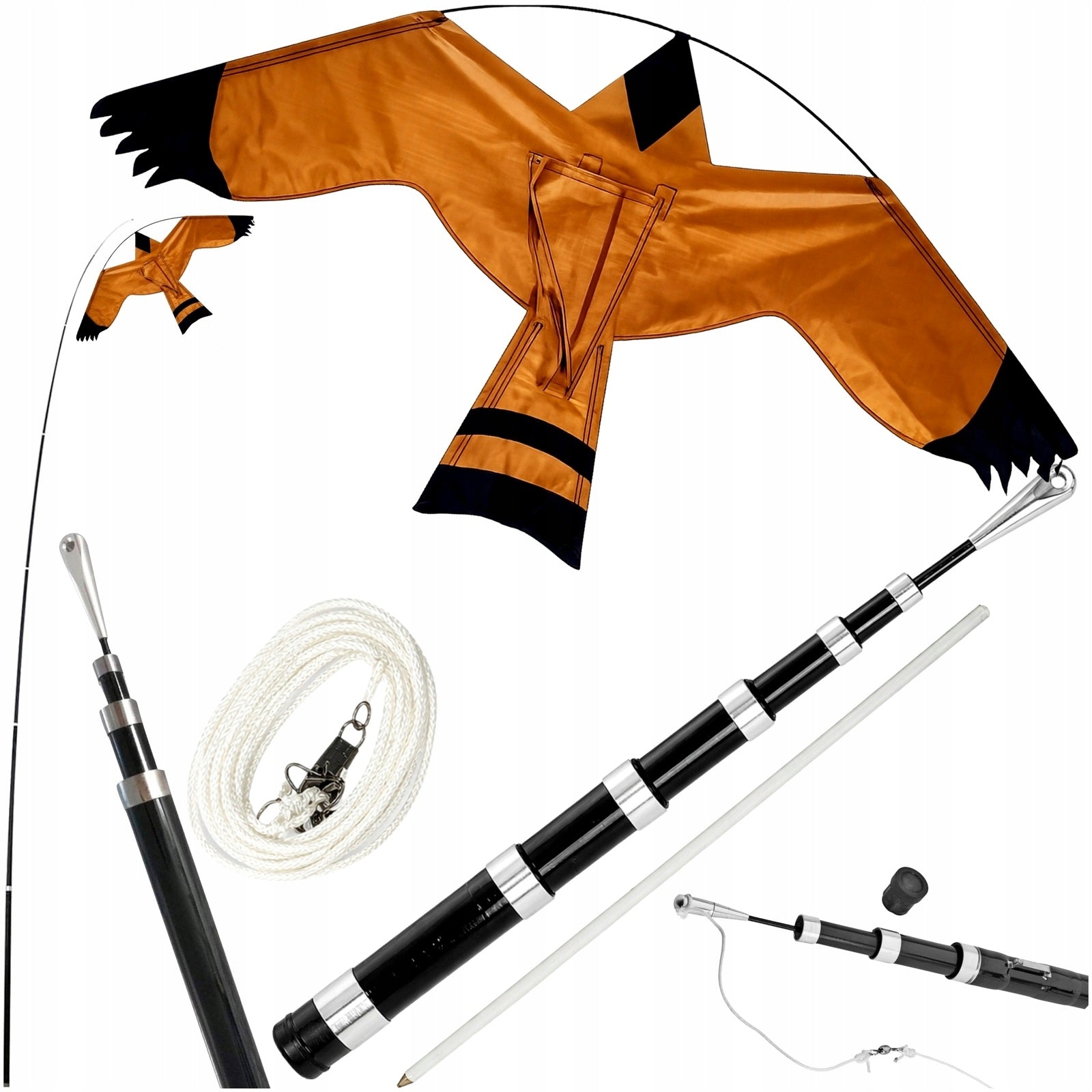 Kite Bird Repellent Falcon Hawk Set with Telescopic Mast 5m