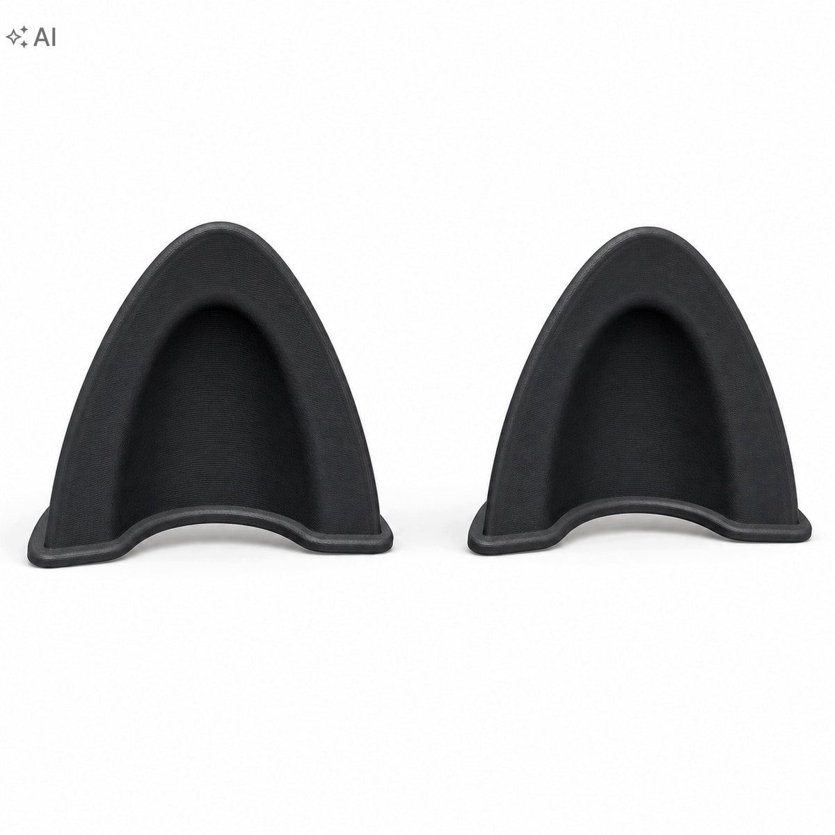 Kitten Ears For Motorcycle Helmet Sticky 3M Black 2 Pieces Packaging status original