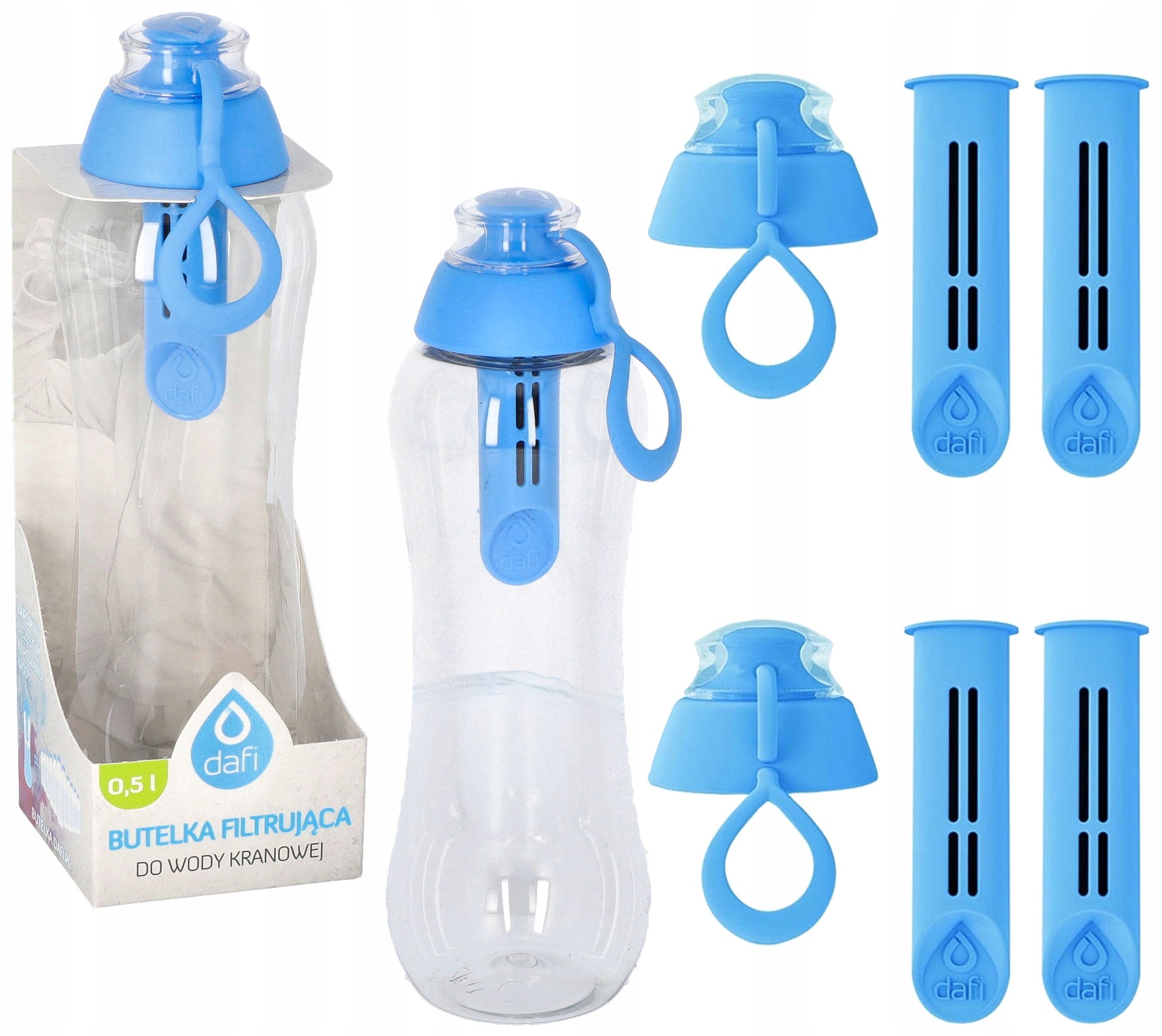 Kitten Pusheen Filter bottle Dafi Soft 0.5 l blue