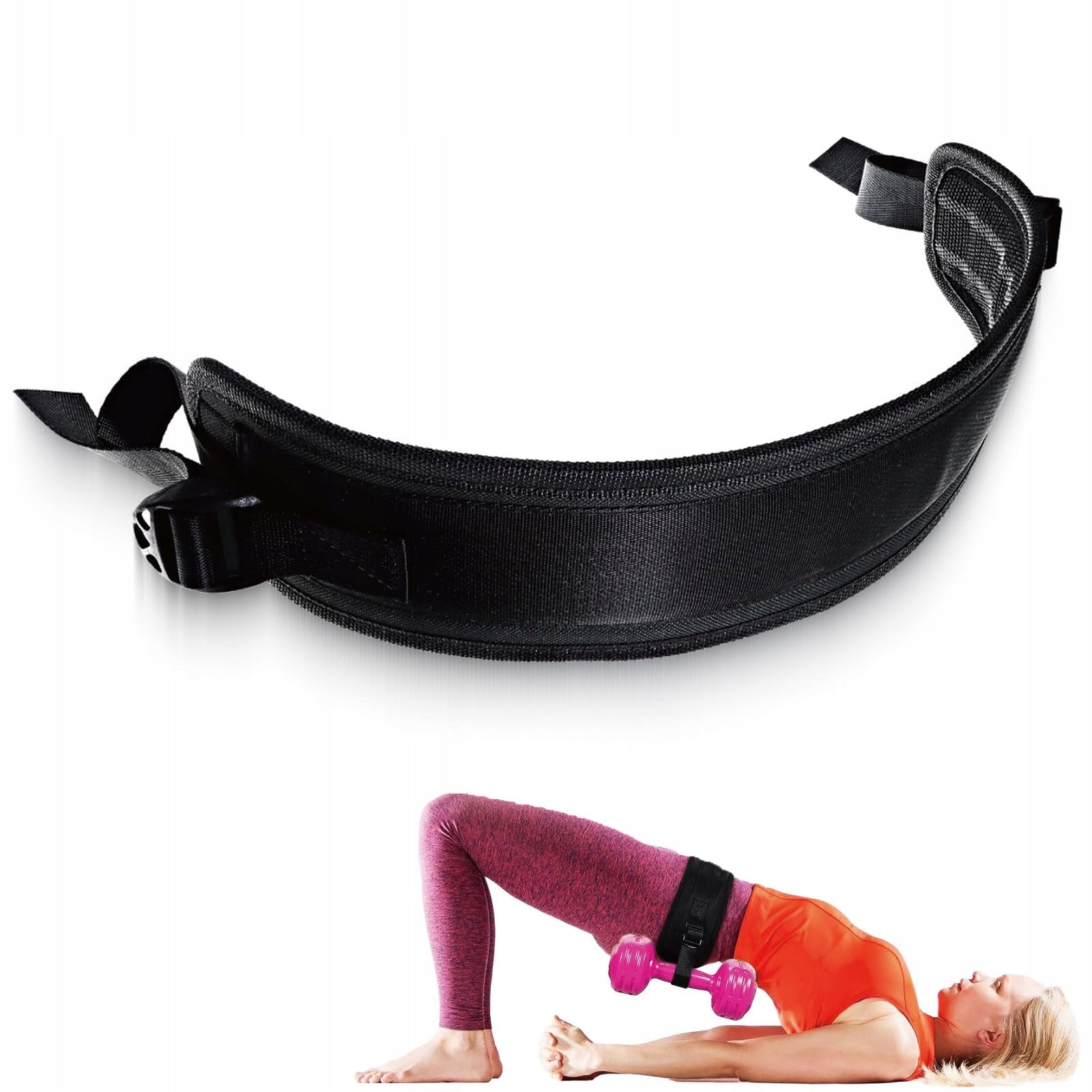 Kiuiom Anti-slip Exercise Belt Strengthens Buttocks and Legs Black