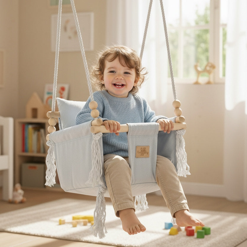 KiziaMizia EDUCATIONAL SWING FOR CHILDREN HOME GARDEN VELVET CE EAN (GTIN) 5904100091850