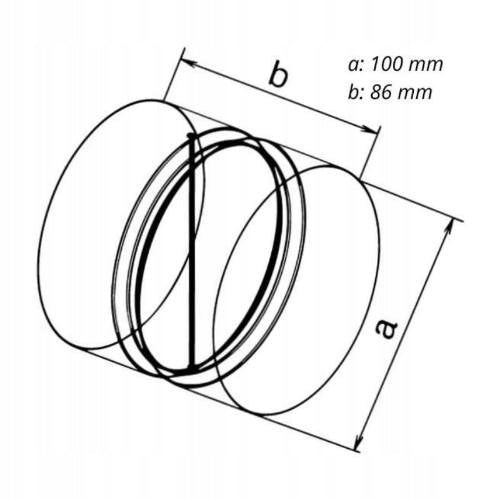 Klapka zpětná kovová ZKK, Ø 100 mm 0641 Packaging status original
