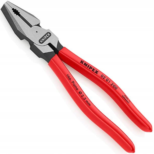 Kliešte KNIPEX 02 01 200, 200 mm, silové, kombinované, DIN 5746