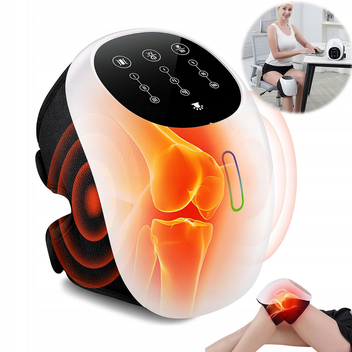 Knee Massage Device With Red Light And Heat Compress