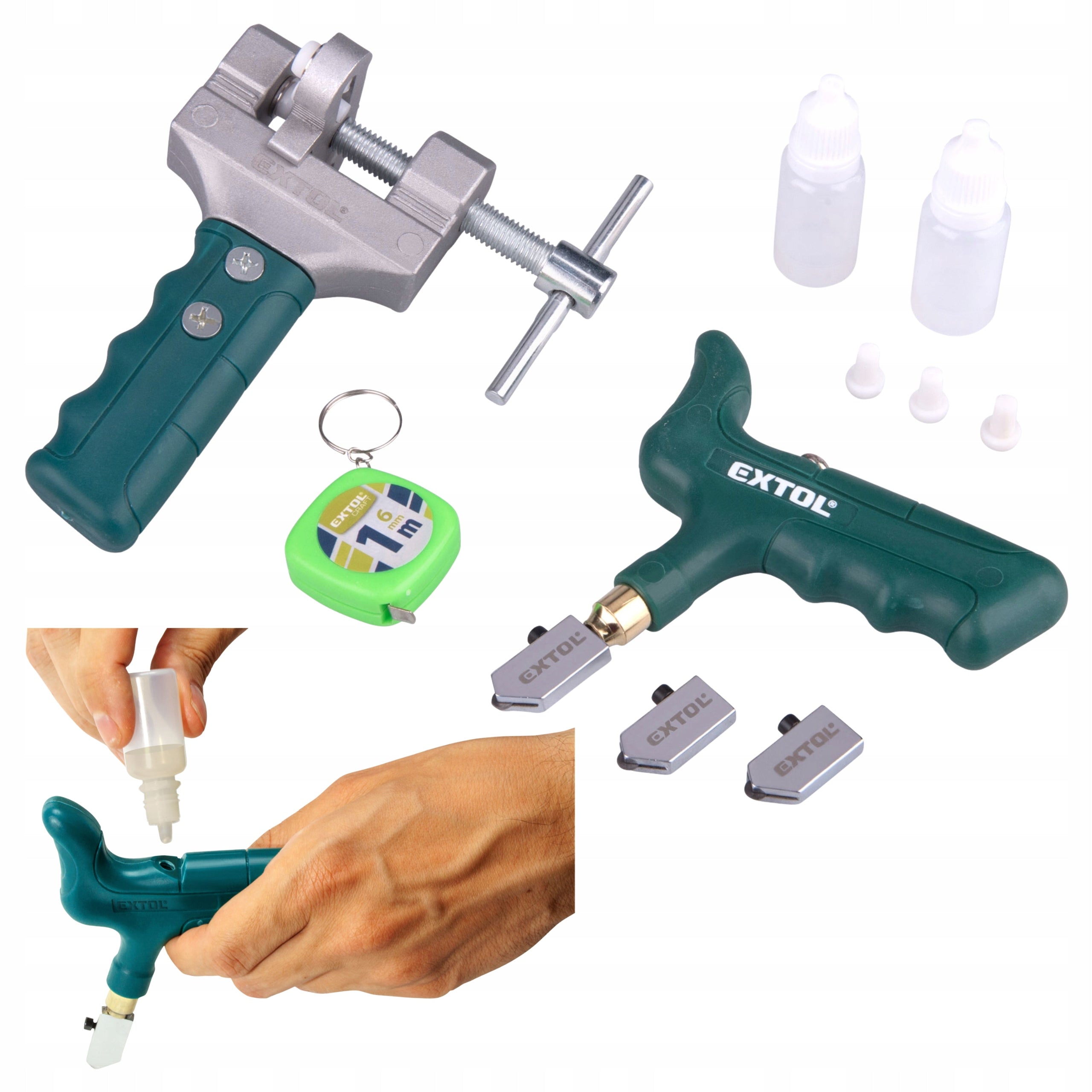 Knife for Cutting and Breaking Tiles Set Glazes Gresu Spare Knives Measure