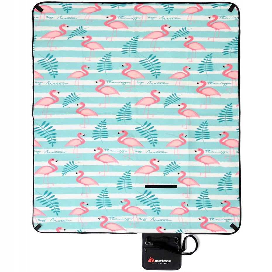 Zusammenklappbarer Touristenteppich Meteor Flamingos 120x135cm