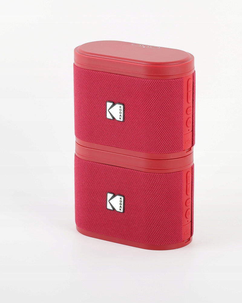 Kodak SoundBrix Dual RED Set of 2 Bluetooth Stereo Speakers 50m USB-C Brand no brand