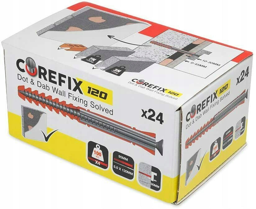 Befestigungsteile Corefix 120 Dot & Dab Wandbefestigung 24 Stk.