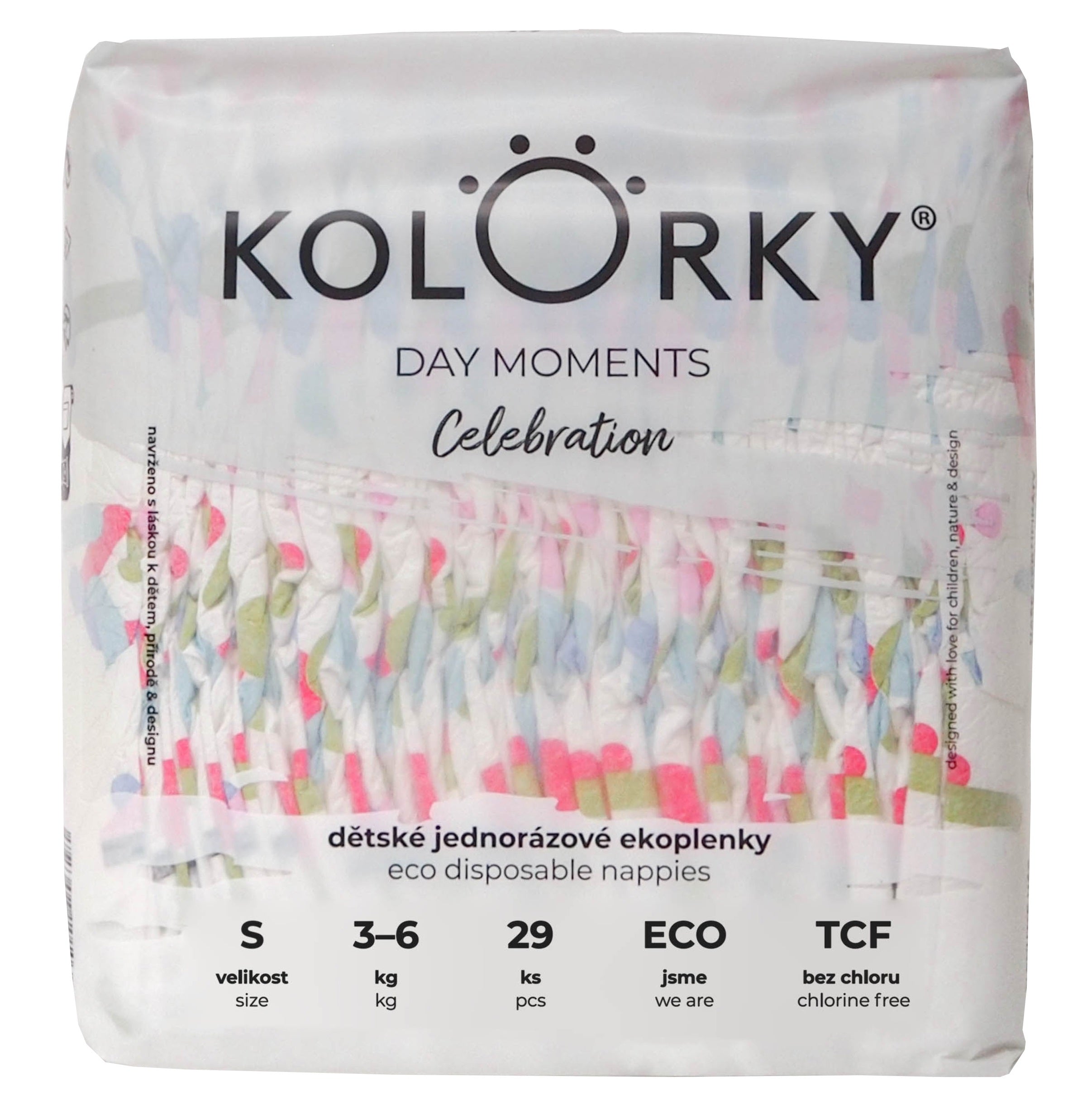 Kolorky DAY Moments Celebration Disposable Diapers EKO Size S 3-6 kg 29