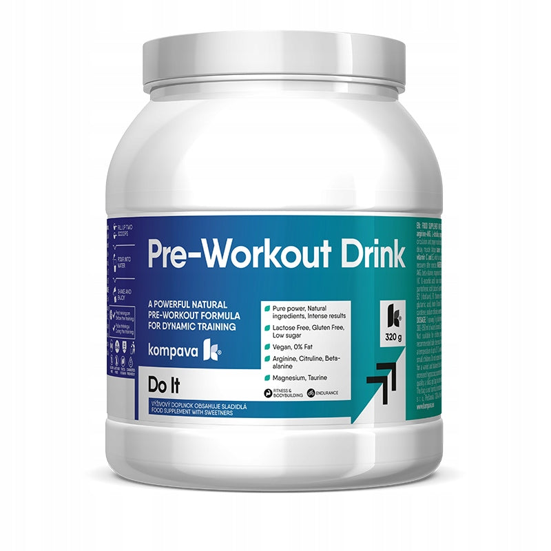 Kompava Pre-Workout Drink Pre-Workout Drink 320g/20portion Packaging status original