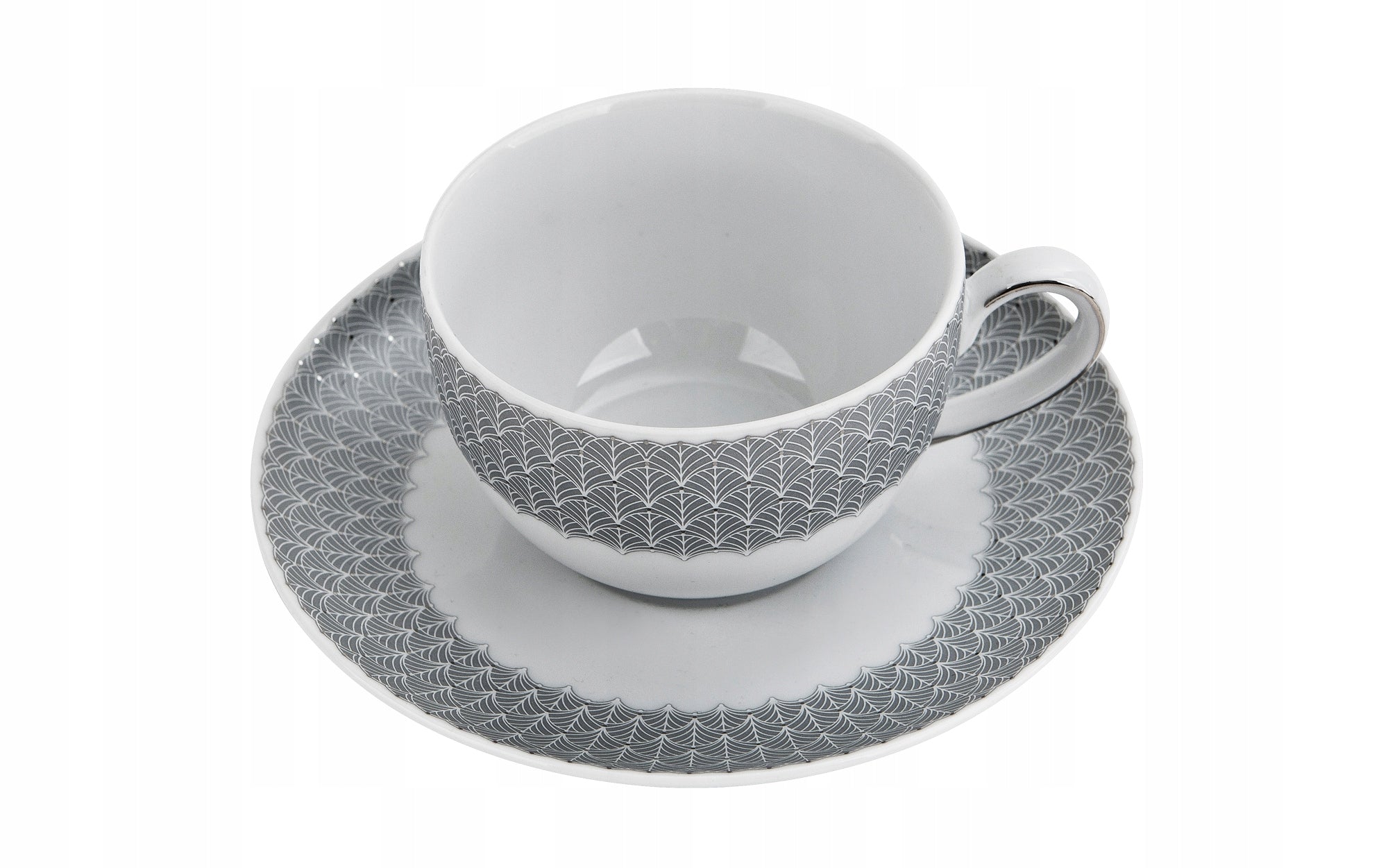 Ćmielów puodelių su lėkštutėmis rinkinys, 12 vnt.