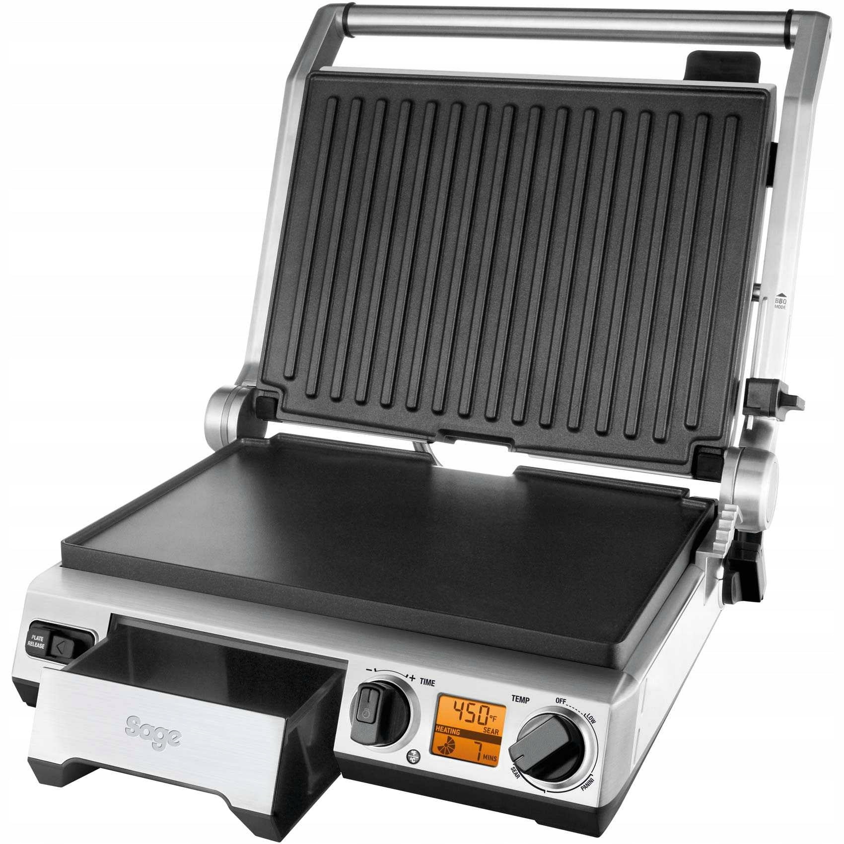 Kontaktní elektrický gril Sage BGR820 stříbrný/šedý 2400 W Brand Sage