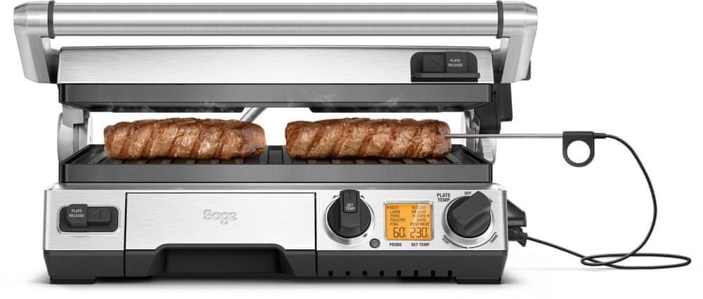 Kontaktní elektrický gril Sage BGR840 stříbrný/šedý 2400 W Power rating 2400 W