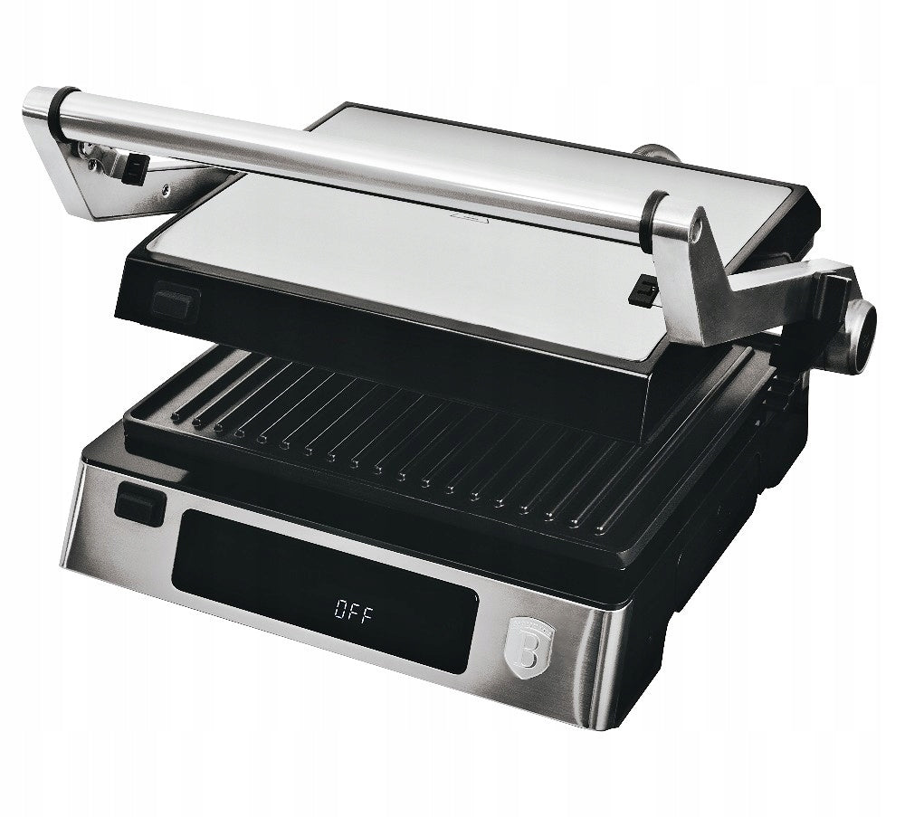 Kontaktní gril elektrický s nepřilnavým povrchem 2000 W Stainless Steel BH-