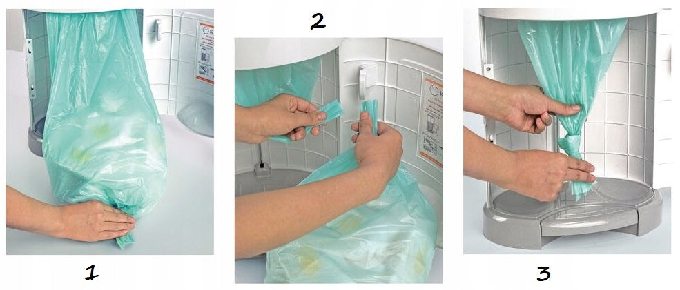 Korbell - Container- basket for used diapers, diapers 16L + cartridge Manufacturer code Korbell pojemnik 16l