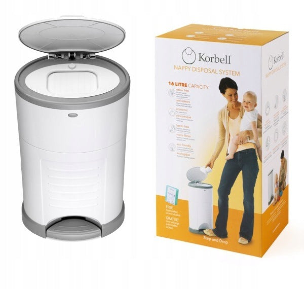 Korbell - Container- basket for used diapers, diapers 16L + cartridge