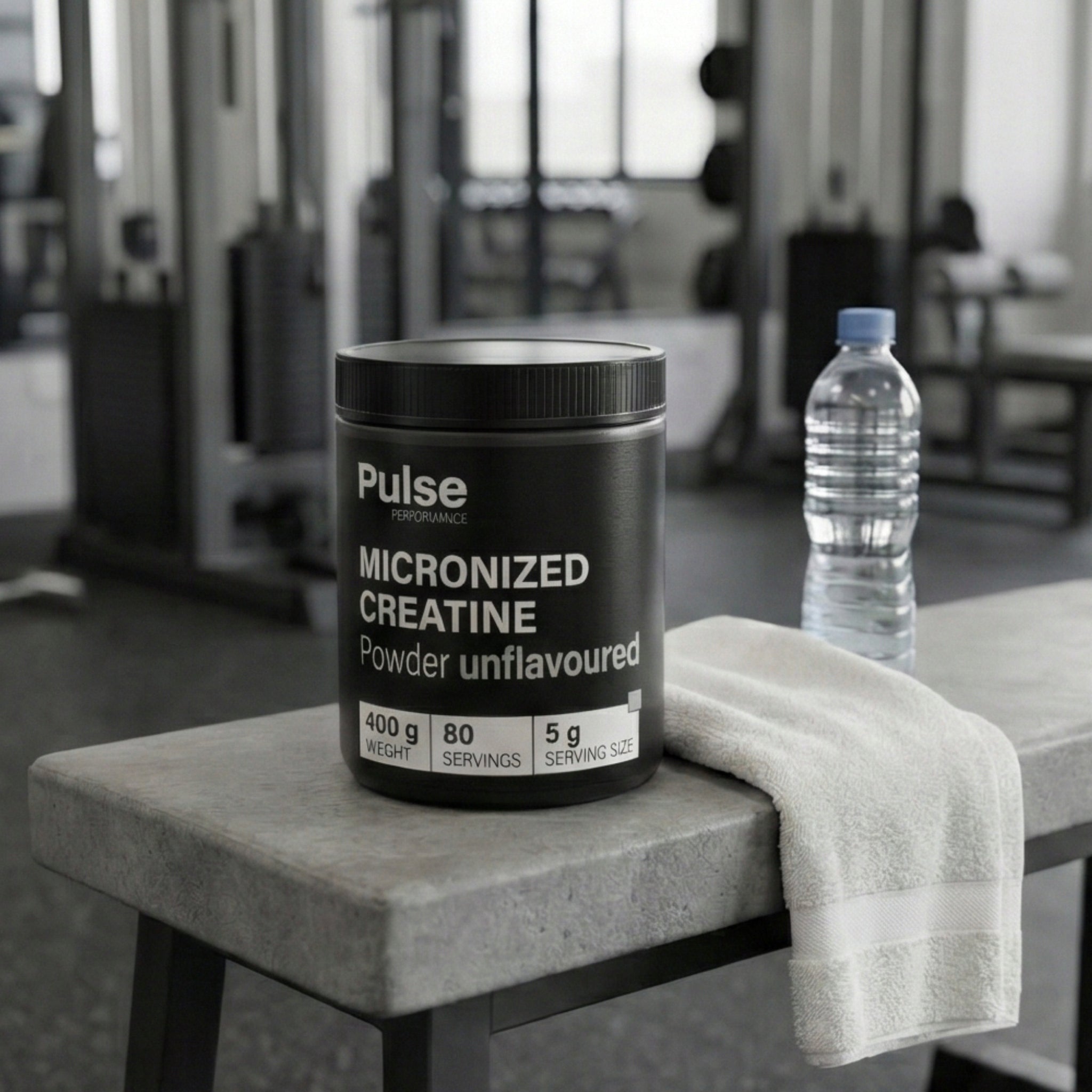 Kreatin monohydrát mikronizovaný, prášek, 99,9% čistota Pulse Performance Packaging status original