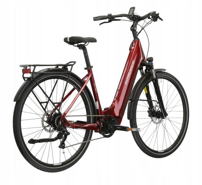 Kross Trans Hybrid LS 3.0 Step-Through 28" XL Ruby/Silver Brand Kross