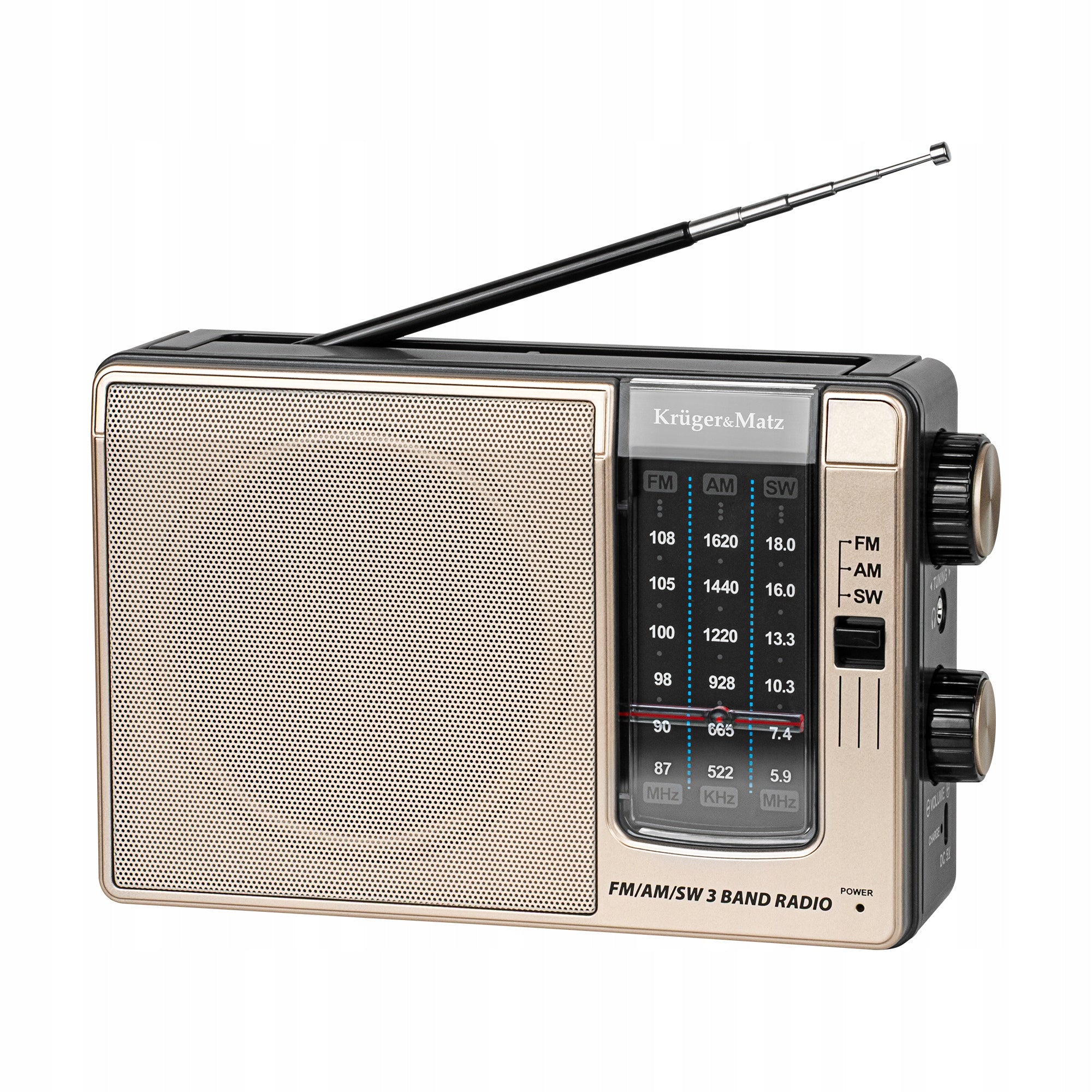 Kruger&Matz KM0830 Přenosné rádio AM/FM, 3,7 V; 800 mAh