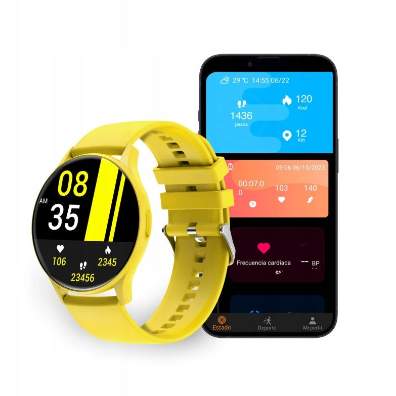 Ksix Core chytré hodinky, AMOLED 1,43", IP67 žluté Brand Ksix
