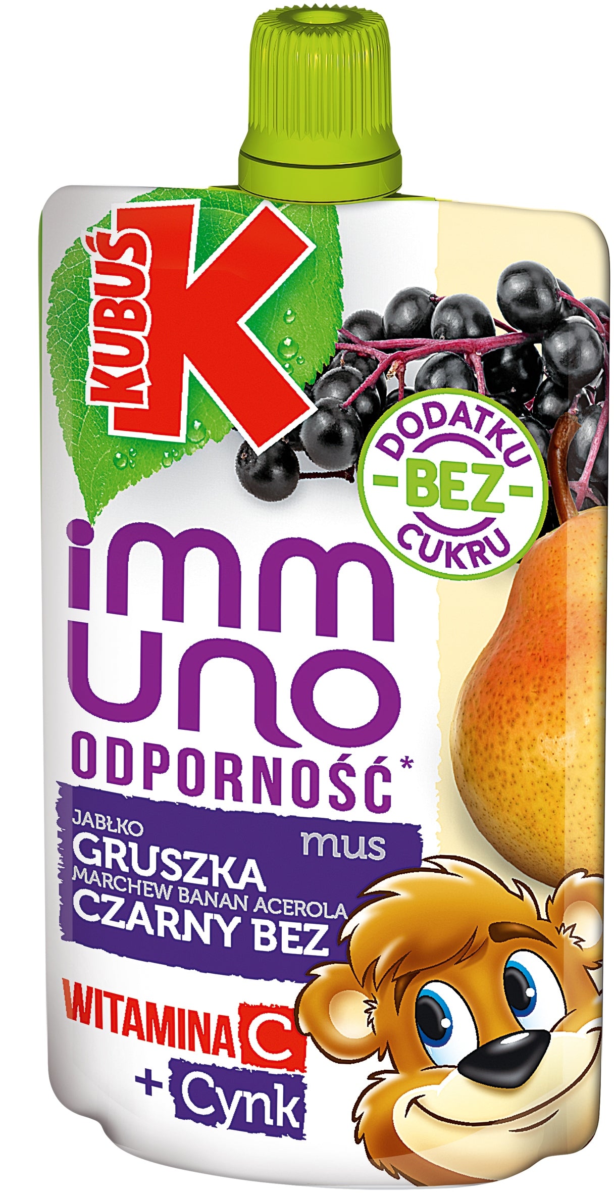 Kubuś Fruit Mousse Mix Tube Set Perfect for Kindergarten School Snack Brand Kubuś