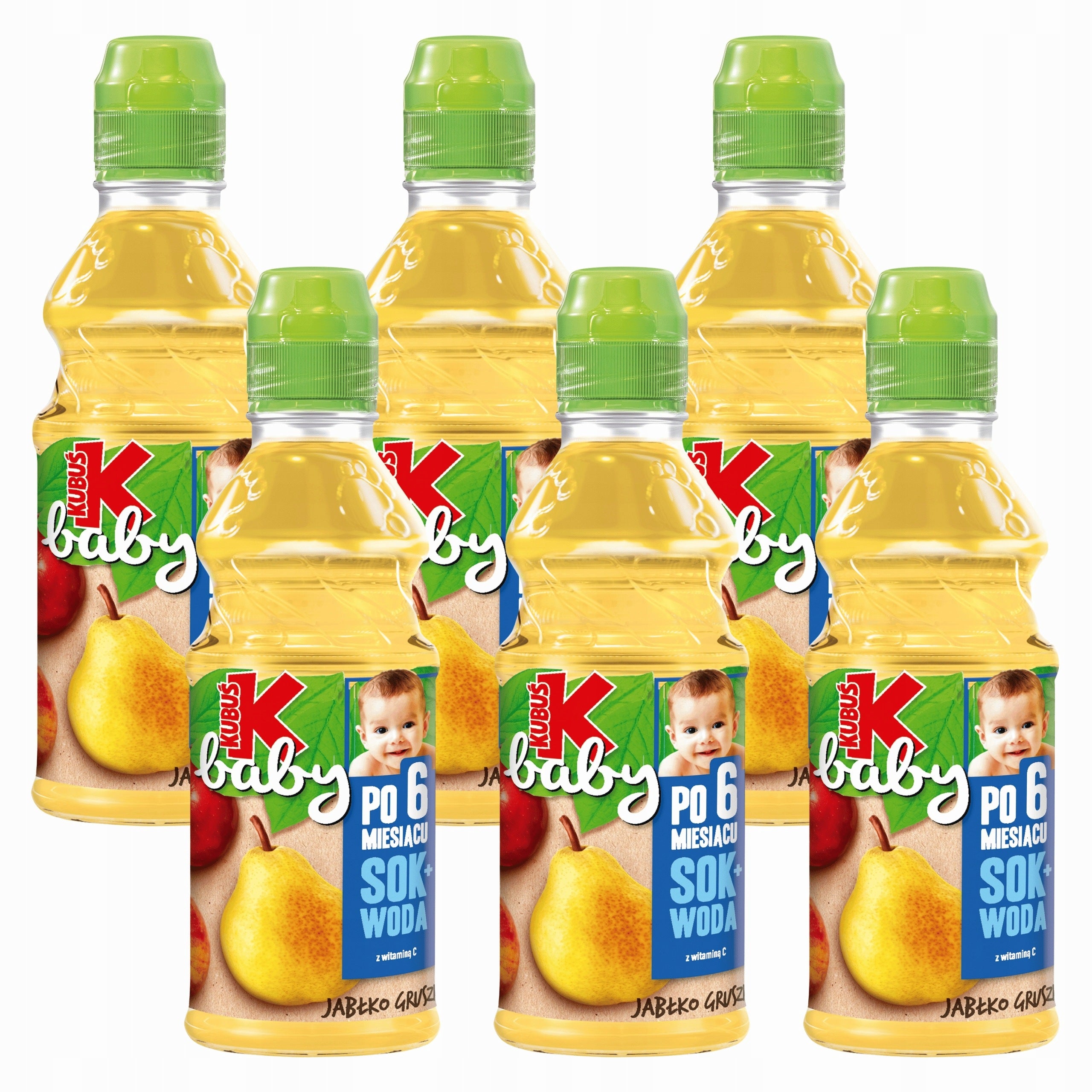 Kubuś baby JUICE + WATER apple pear without preservatives after 6 months 6x300ml