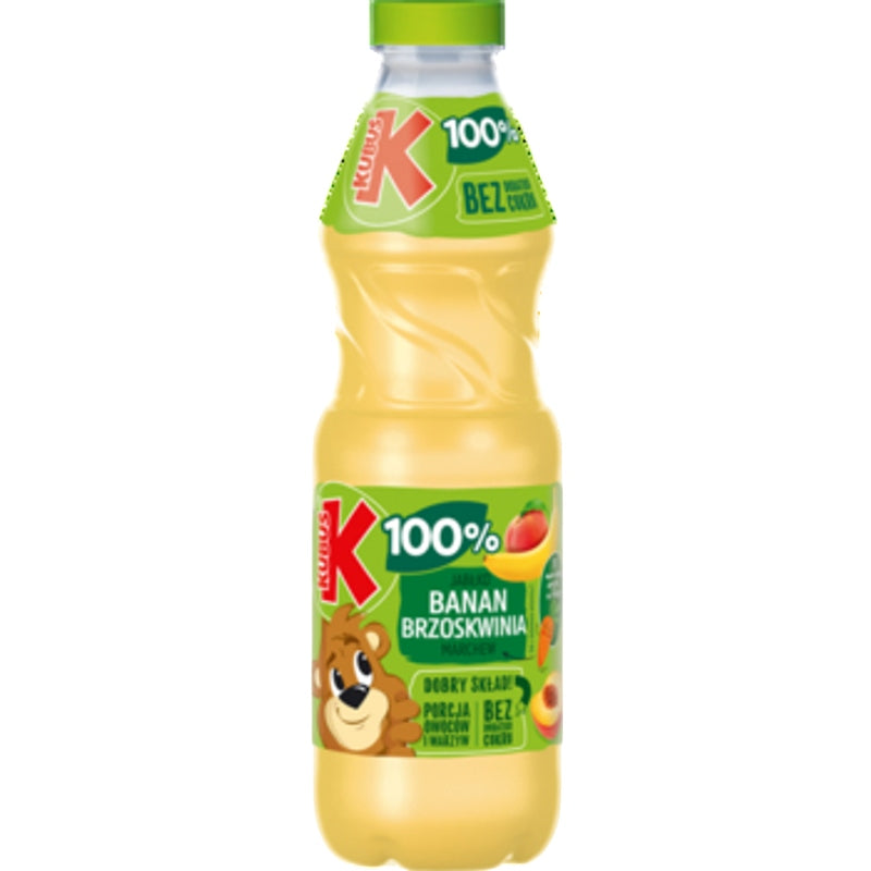 Kubuś banana juice, apple, peach 850 ml