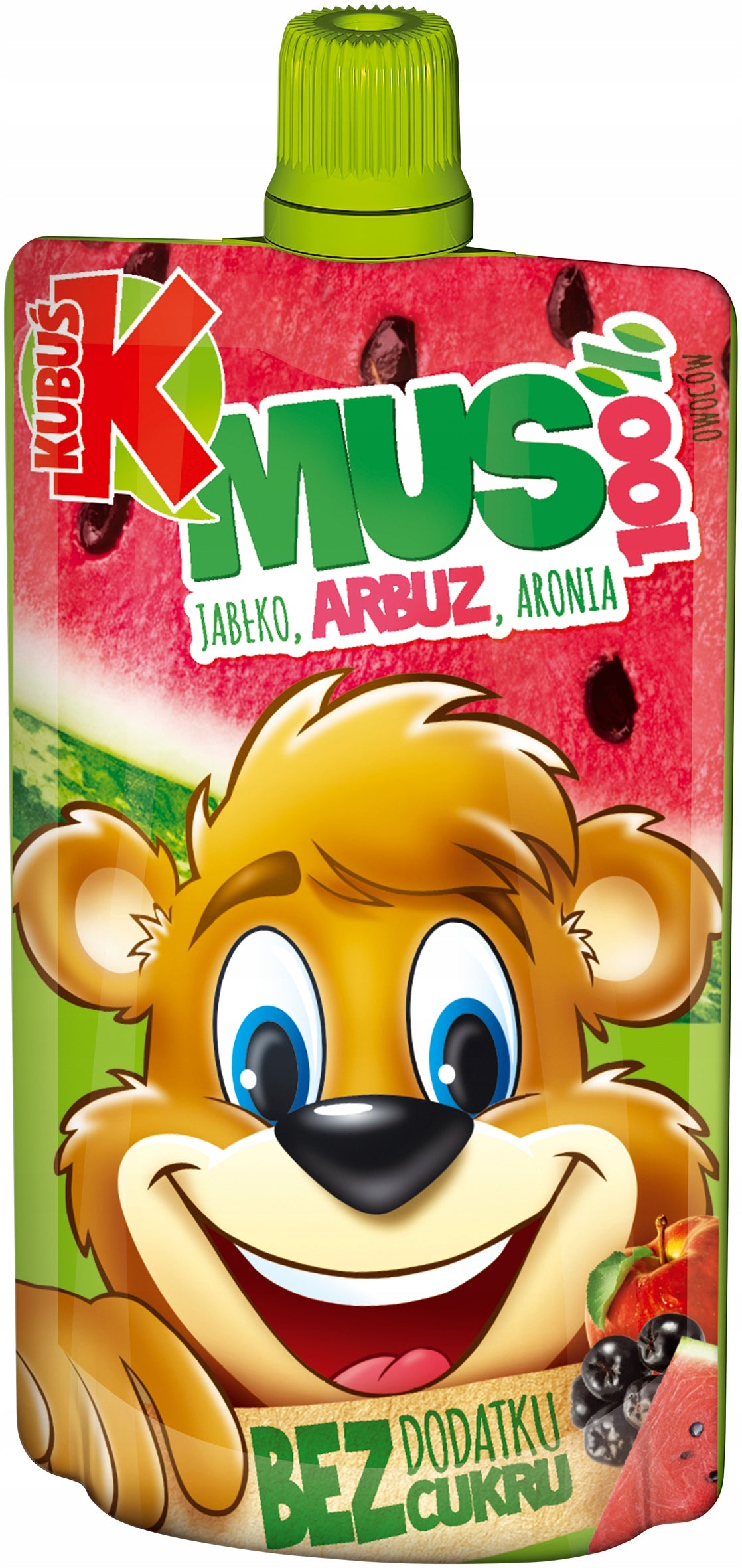 Kubuś mousse 100% apple mousse watermelon chokeberry, 100 g