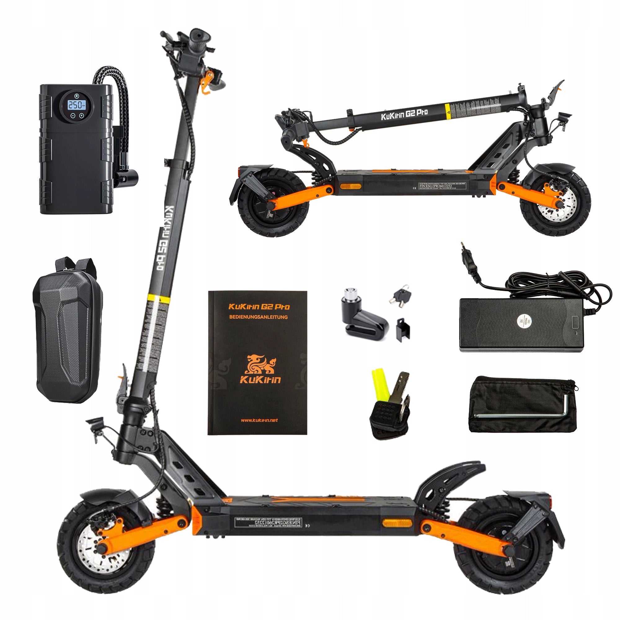 Kukirin G2 Pro (ABE) 20KM/H 15.6Ah Folding Electric Scooter
