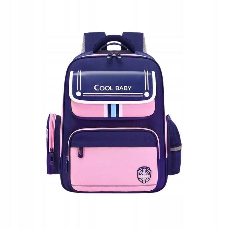 Kuler Baby School Backpack London Blue-Pink Lightweight Relief