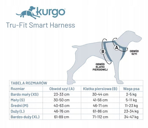 Kurgo Tru-Fit Smart Harness Black - Dog Car Harness, Black - S Brand Kurgo
