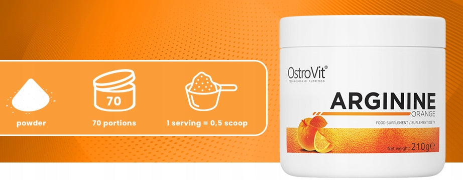 L-ARGININE TAURINE OSTROVIT ARGININE 210 G ORANGE EAN (GTIN) 5902232610291