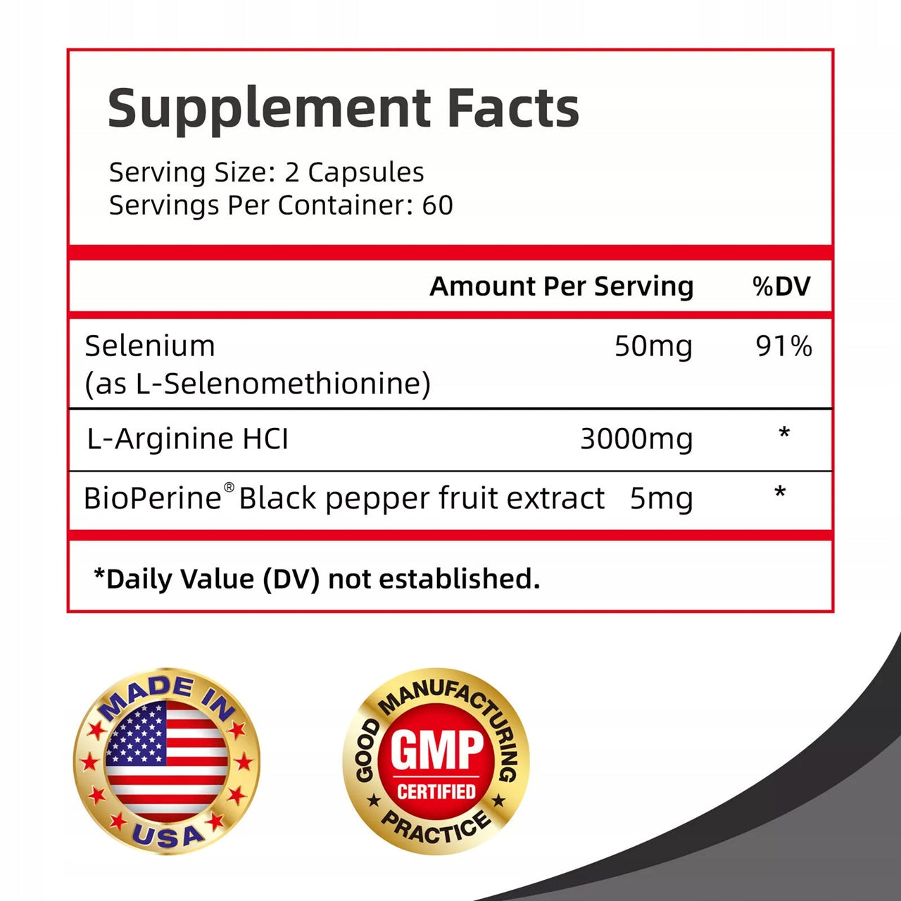 L-Arginine - Nitrogen Oxide Booster, Energy Support and Endurance... Manufacturer code Airboy