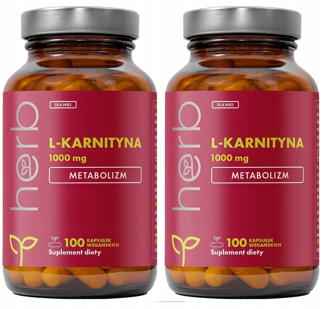 L-CARNITINE 1000mg HERB 100vcaps METABOLISM SLIMMING REDUCTION