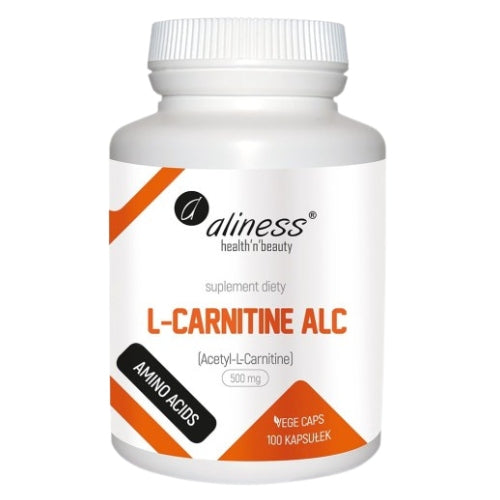 L-CARNITINE ACETYL 500mg CONCENTRATION MEMORY ENERGY 2x 100 caps ALINESS Packaging status original